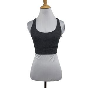 Lululemon Sports Bra Womens 4 Gray Energy Four Way Stretch Sweat Wicking Yoga